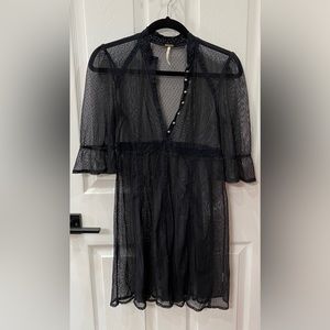 Free People sheer black dress